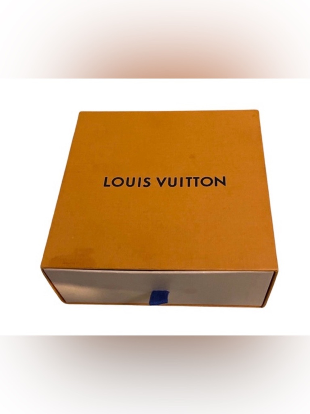 Authentic Louis Vuitton Orange Empty Drawer Pull Gift Box 6.5" x 6.5" x 2.5"